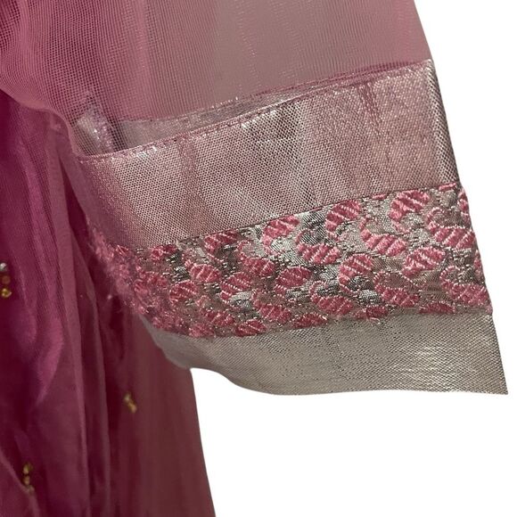 Pakistani Indian Party Dress Purple Size 44 Handmade - Picture 7 of 16